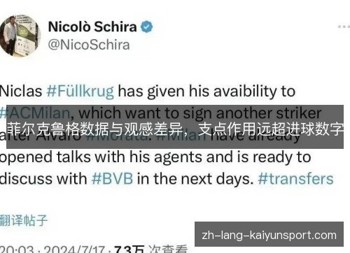 菲尔克鲁格数据与观感差异，支点作用远超进球数字
